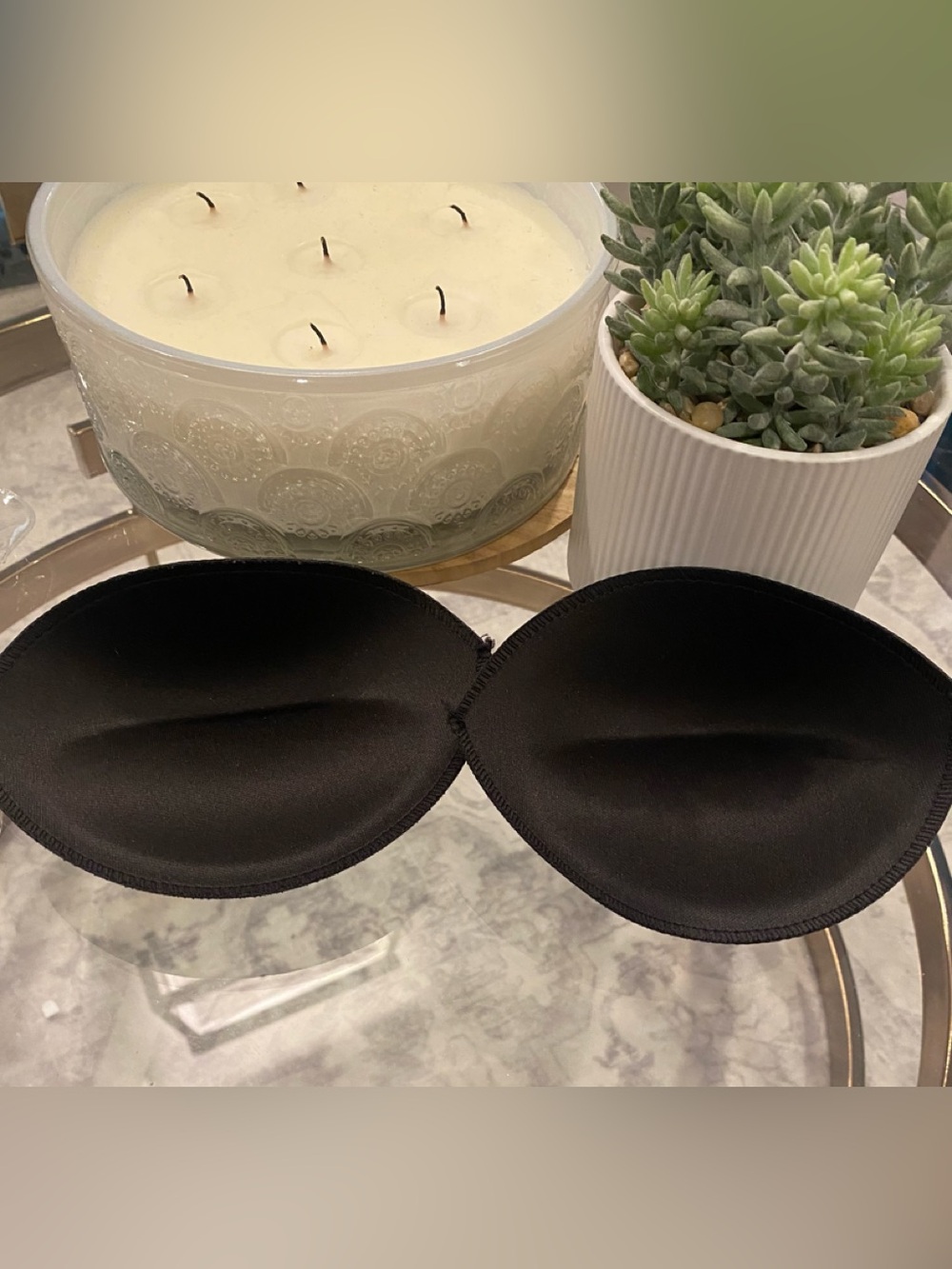 Black Strapless Bra pad Inserts size C. Used one once